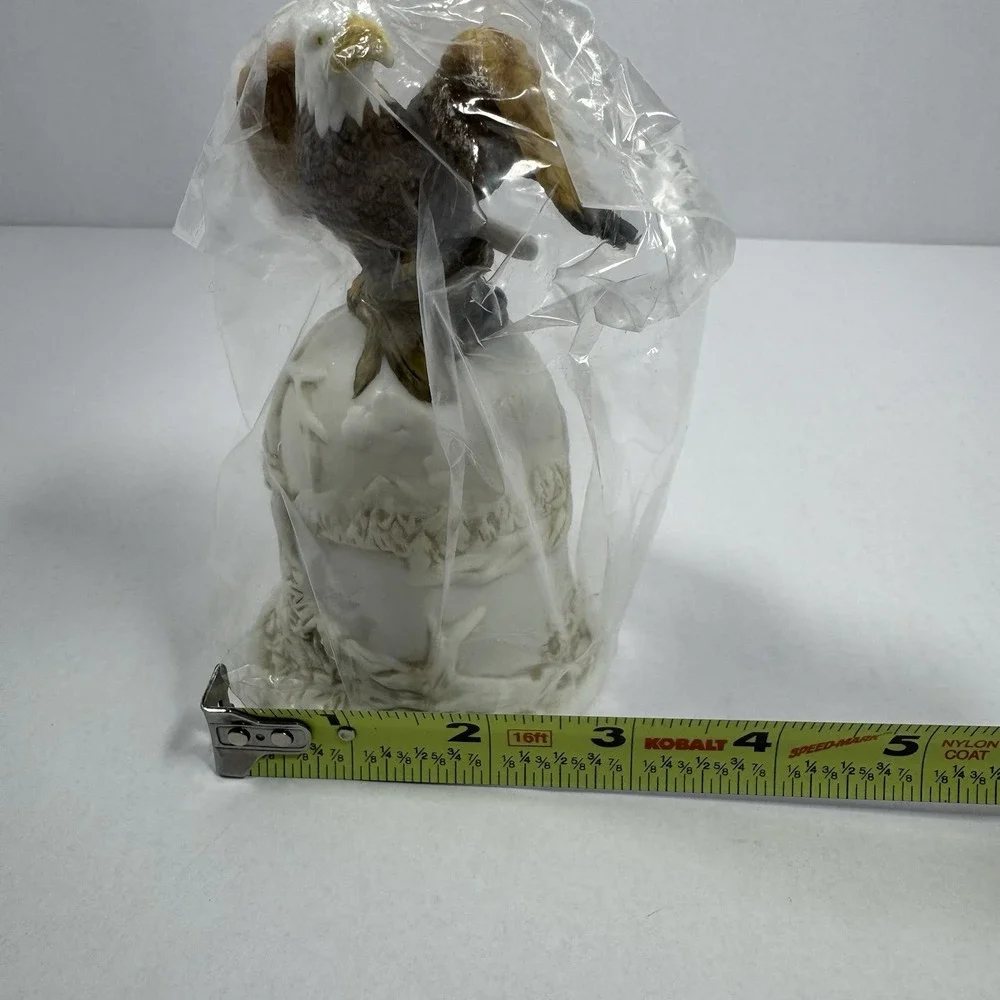 Vintage Porcelain Bald Eagle Collectable Dinner Bell New In Box